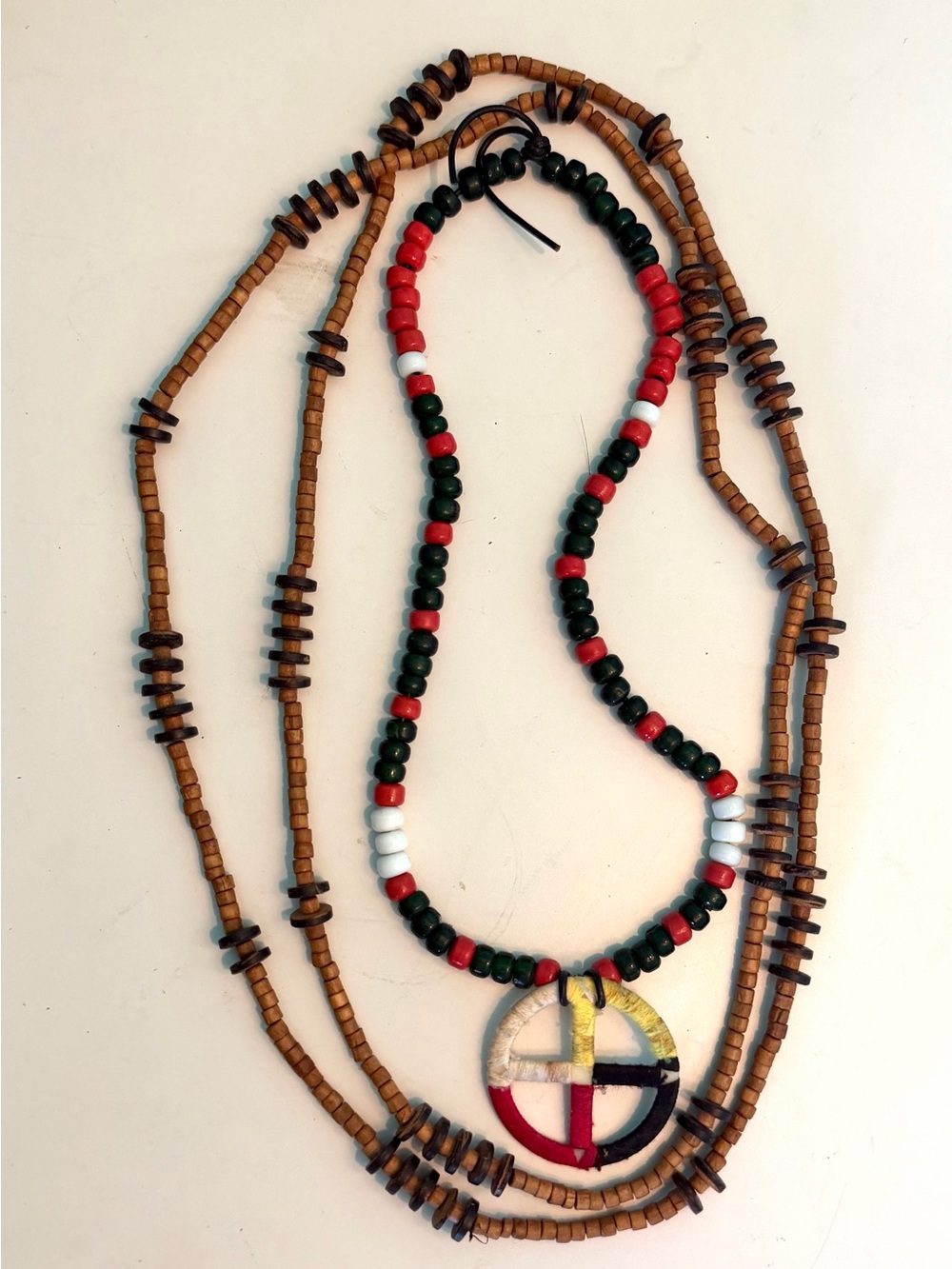 Multicolor Beaded Tribal Pendant Necklace - Women Jewelry